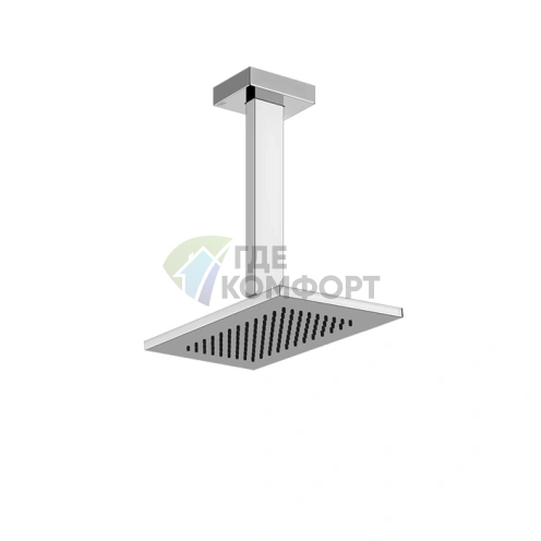 Верхний душ Gessi Rettangolo для потолочного монтажа 216x140x270 мм, хром (20151#031) - фото 1