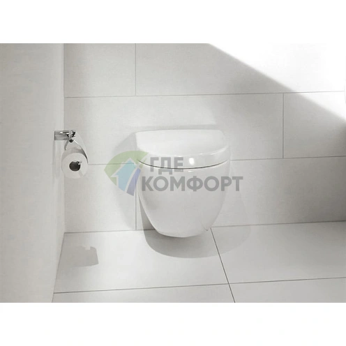 Комплект унитаза Villeroy-Boch Subway Plus с инсталляцией и крышкой-сиденьем, матовый хром - фото 8