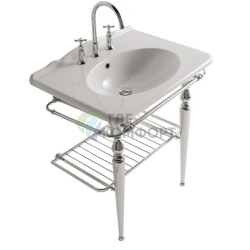 Подвесная раковина GLOBO Paestum 75x55 см белая с креплением (PA028.BI*1) - фото 1