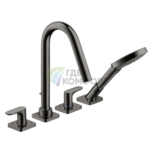 Смеситель для ванны AX Citterio M: полированный черный хром (34454330) - фото 1