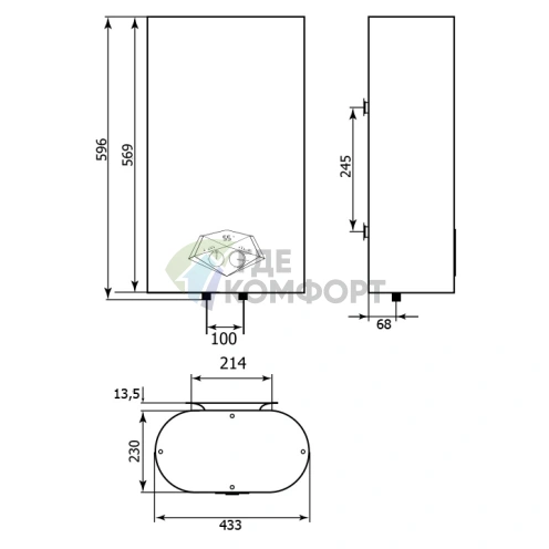 Водонагреватель накопительный электрический Royal Clima DIAMANTE Inox Collezione RWH-DIC30-FS - фото 4