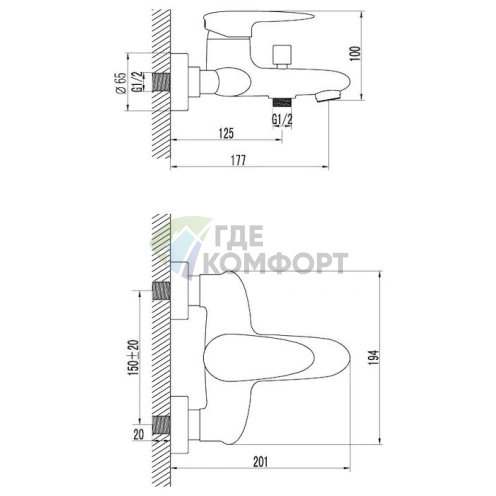 Смеситель для ванны с душем Lemark Status LM4402C — стиль и функциональность - фото 5