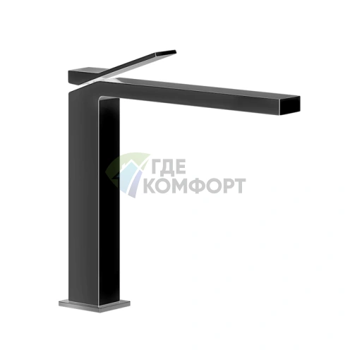 Смеситель для раковины Gessi Rettangolo K черный, излив 213 мм, для 1 отверстия (53004#299) - фото 1