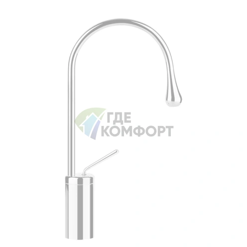 Gessi Goccia Высокий смеситель для раковины на 1 отверстие, белый (33604#279) - фото 1