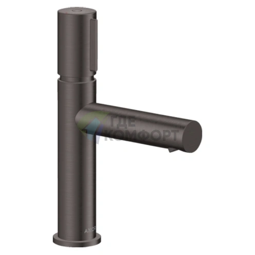 Смеситель для раковины AX Uno Select 110, шлифованный черный хром (45012340) - фото 1