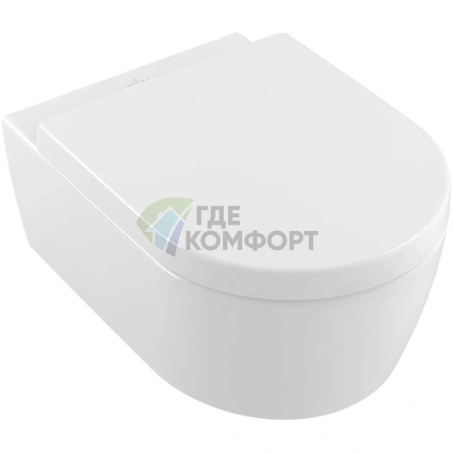 Подвесной унитаз Villeroy & Boch Avento 5656HR01 безободковый, цвет alpin - фото 1