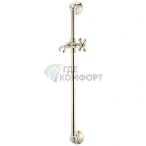 Душевая штанга Nicolazzi Doccia 545 мм с держателем, цвет Polished Nickel (C8071NL) - фото 1