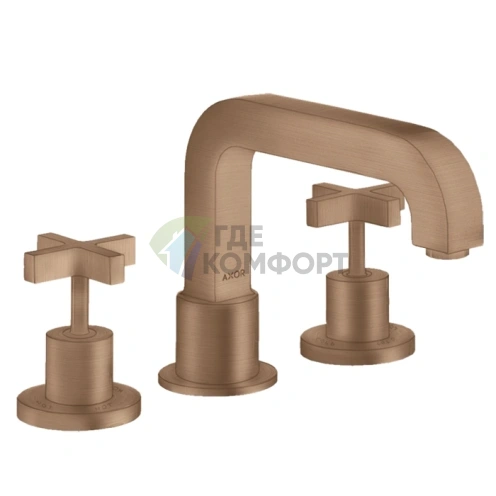 Смеситель AX Citterio для монтажа на край ванны в цвете шлифованное красное золото (39436310) - фото 1