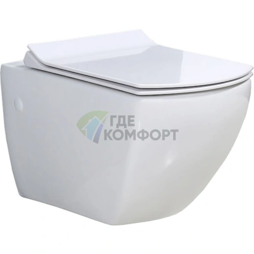 Подвесной унитаз BelBagno Carina безободковый - фото 1