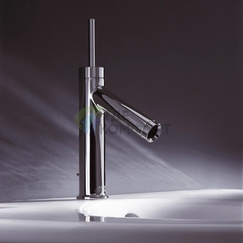 Смеситель для раковины AX Starck на 1 отверстие, высота излива 112 мм, с донным клапаном, хром (10111000) - фото 1