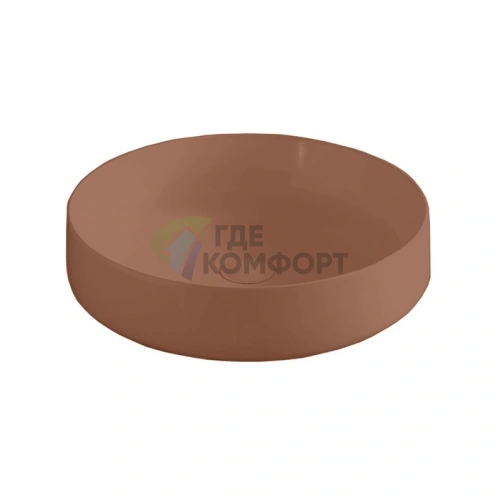 Раковина Artceram Cognac 48 см накладная без отверстий цвет tortora (COL002 40 00) - фото 1