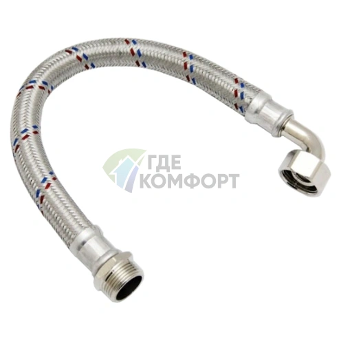 Гибкая подводка Aquario с уголком FxM 600 мм 6160 - фото 1