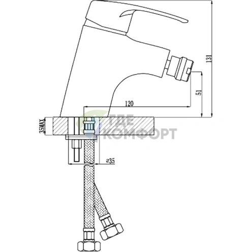Смеситель Rossinka F F40-51 для биде: Надежное и элегантное решение для вашей ванной - фото 2