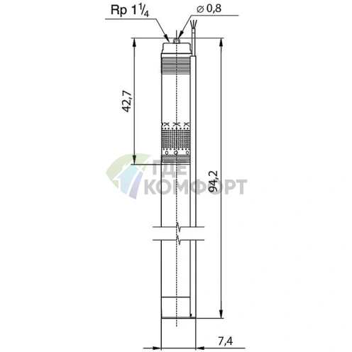 Скважинный насос Grundfos SQE 3-105 комплект - фото 4