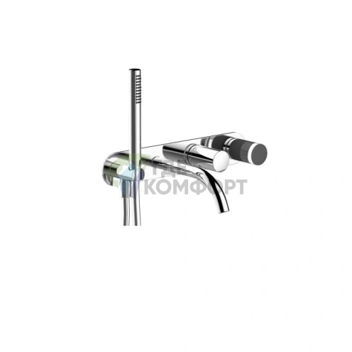 Смеситель для ванны Fantini Nice со встроенным ручным душем и изливом 150 мм (хром) (65 02 S020SB) - фото 1