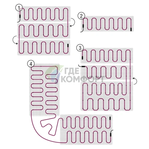Нагревательный мат Caleo xLayder Street 0-5х1 (SH-CH-30S) - фото 2