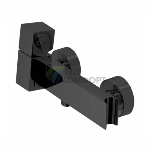 Наружный смеситель для душа Bossini Cube 1/2, матовый черный (Z004102.073) - фото 1