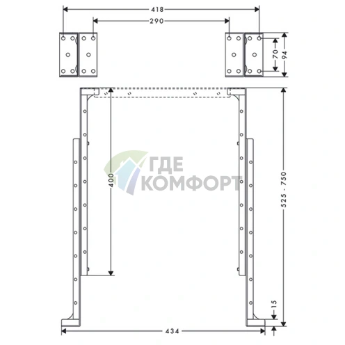 Монтажные скобы AX для плитки хром (28011000) - фото 2