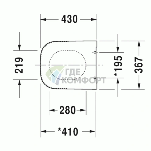 Сиденье для унитаза Duravit Happy D.2 с микролифтом и петлями из нержавеющей стали, цвет антрацит матовый (64591300) - фото 2