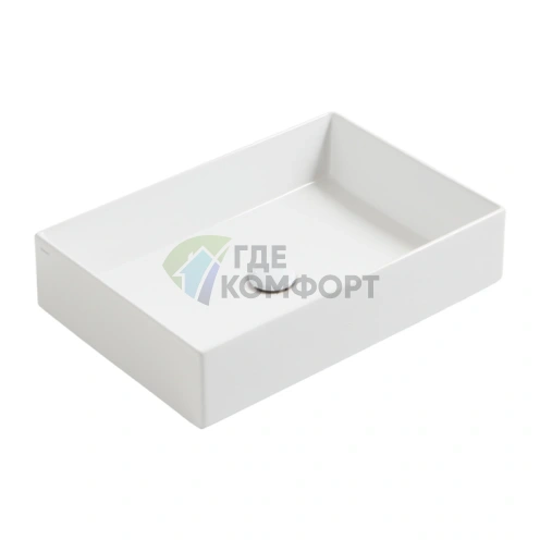 Раковина накладная SIMAS AGILE 60x40 см без перелива и отверстия под смеситель, белая - фото 1