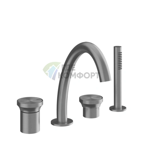 Смеситель для ванны GESSI Origini на 4 отверстия с ручной лейкой (66037#031) - фото 1