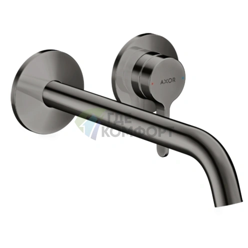 Настенный смеситель AX One полированный черный хром (48120330) - фото 1