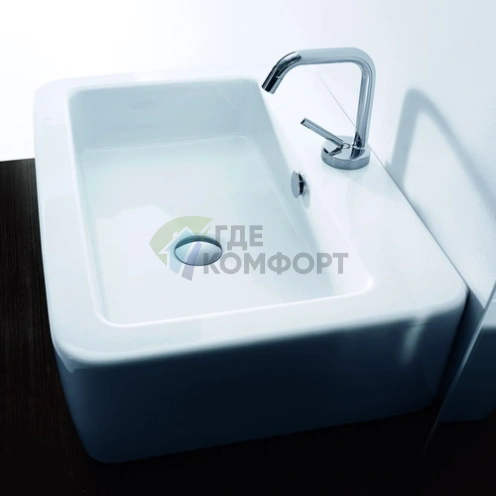 Раковина Kerasan Ego 60x43 белая с отверстием под смеситель (324201*1) - фото 1