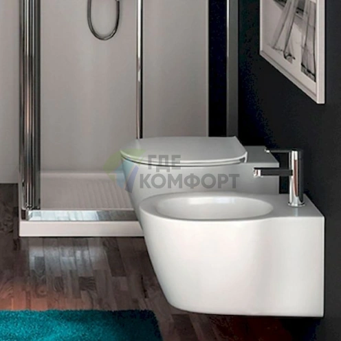 Комплект для скрытого монтажа: чаша Ideal Standard Connect AquaBlade + инсталляция Geberit с микролифтом и шумоизоляцией - фото 5