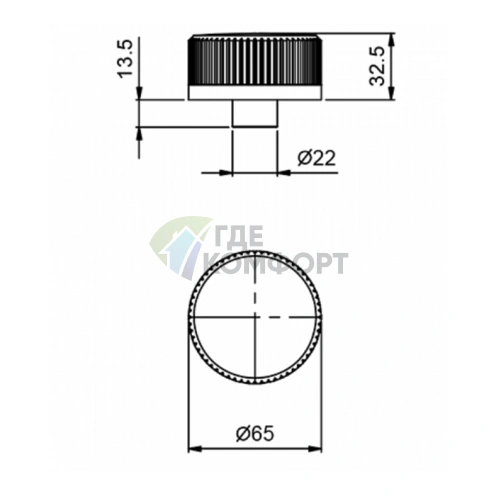 Ручка для смесителя Fantini Venezia левая, стекло, хром-черный, маркировка H (29 02 N647C5) - фото 2