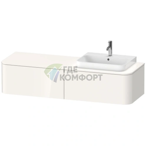 Тумба подвесная Duravit Happy D.2 Plus 354x1600x550мм, 2 ящика, белый глянцевый (HP4934R2222) - фото 1