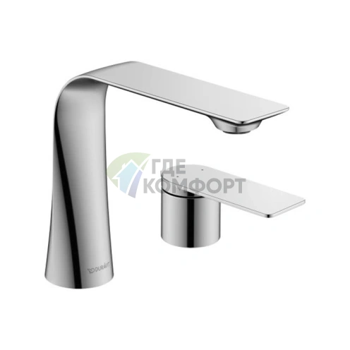 Смеситель для раковины Duravit D.1 на 2 отвода, хром (D11120002010) - фото 1