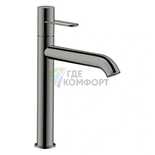 Смеситель для раковины AX Uno 190 мм, полированный черный хром (38032330) - фото 1