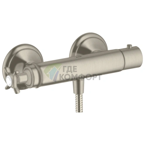 Настенный термостат для душа AX Montreux, цвет шлифованный никель (16261820) - фото 1