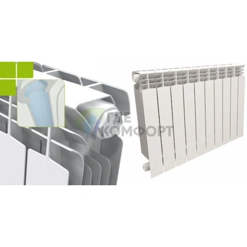 Радиатор Global ISEO 500 10 секций алюминиевый фото 2