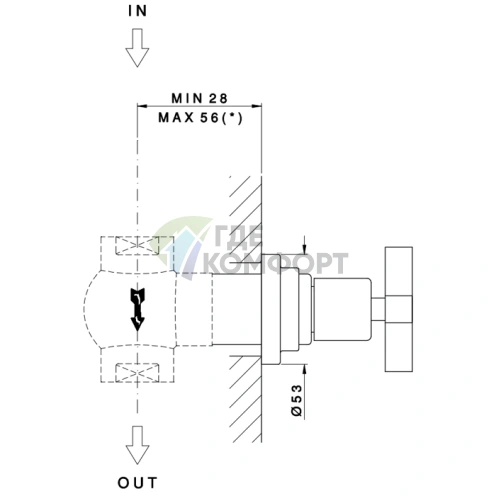 Термостатический запорный вентиль Nicolazzi 3/4 с бронзовым покрытием (4912BZ69) - фото 2