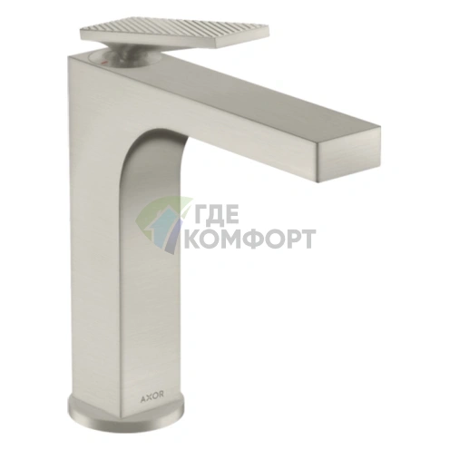 Смеситель для раковины AX Citterio 160 мм без слива, тек., нержавеющая сталь (39081800) - фото 1