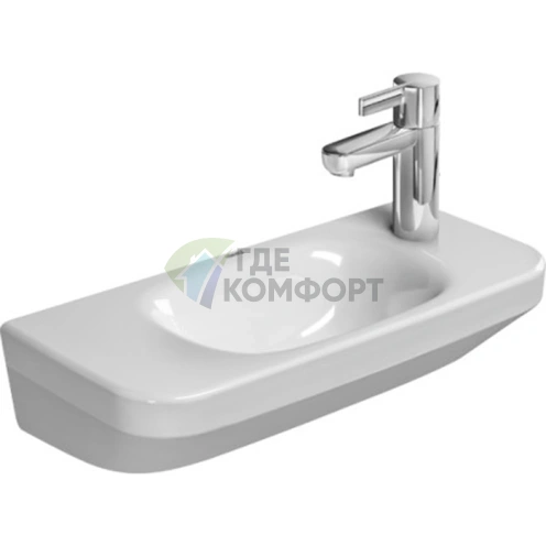 Умывальник Duravit DuraStyle 500x220 мм без перелива, белый, отверстие для смесителя справа (713500008) - фото 1