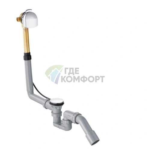 Излив для ванны Hansgrohe Exafill S с системой слива-перелива в хроме (58123000) - фото 1