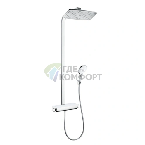 Душевая система HG Raindance Select 360 с термостатом и душем 360 мм (хром/белый) (27112400) - фото 1