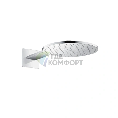 Верхний душ AX ShowerSolution 300 мм с держателем 450 мм, настенный, 2 струи, хром (35303000) - фото 1