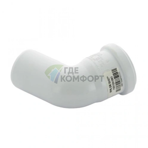 Отвод канализационный Raupiano Plus 50х67° REHAU (РЕХАУ - 11211241001) - фото 1