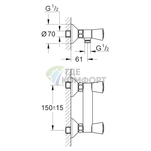 Душевой смеситель Grohe Costa S 26317001 - фото 3