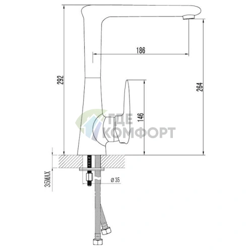 Однорычажный кухонный смеситель Lemark Status LM4405C с выдвижной лейкой — готовьте с комфортом - фото 4