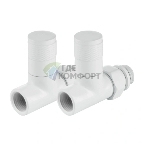 Набор дизайн-вентилей Royal Thermo PIANO 1/2 белый, RTE 56.0010, НС-1422579 - фото 5