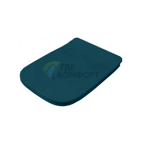 Крышка-сиденье Artceram A16 Slim с системой плавного закрытия, цвет petrolio/хром (ASA001 42 71) - фото 1