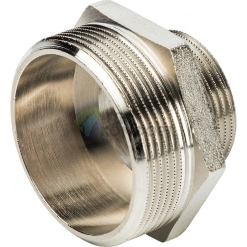 Ниппель STOUT НН переходной 2 x 1 1/4 никелированный - фото 4