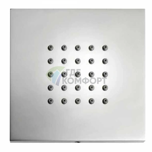 Настенная форсунка Bossini Cubic Flat 10x10 см (гайка/муфта, хром) (I00176.030) - фото 1