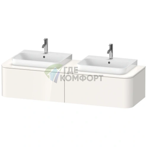 Подвесная тумба Duravit Happy D.2 Plus 160 см, 2 ящика, глянцевый белый (HP4946B2222) - фото 1