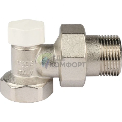 Stout угловой запорно-балансировочный клапан 3/4, 3/4х3/4, наружная резьба - фото 4