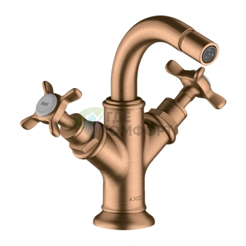 Смеситель для биде Axor Montreux с донным клапаном в шлифованной бронзе (16520140) - фото 1